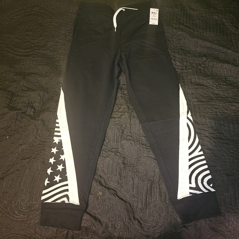 Ideology Boys Noir Elastic Waist Drawstring Never Doubt Jogger‎ Pants L